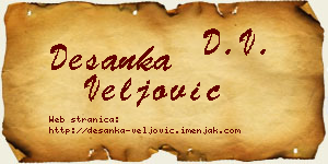 Desanka Veljović vizit kartica
